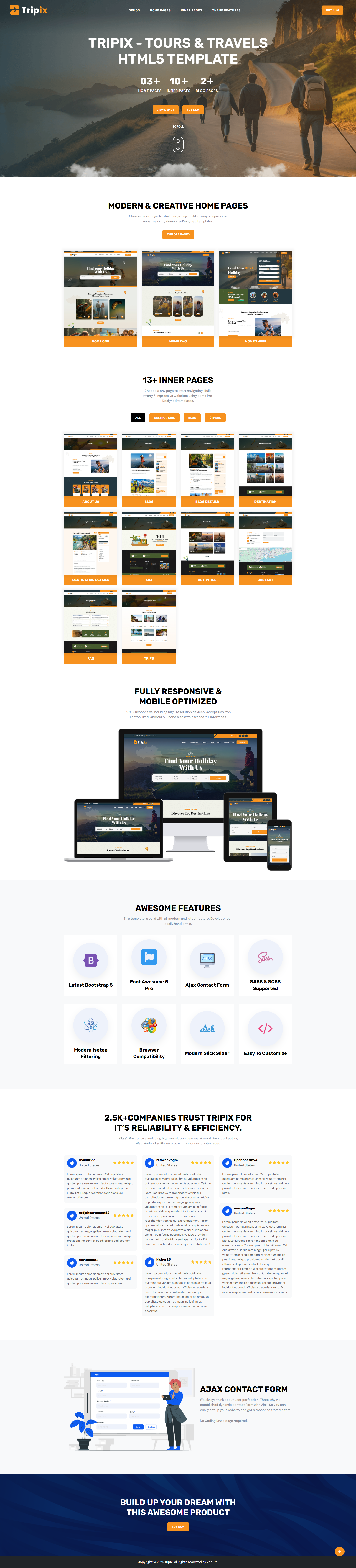 Travel Project - Html Vecurosoft Tripix
